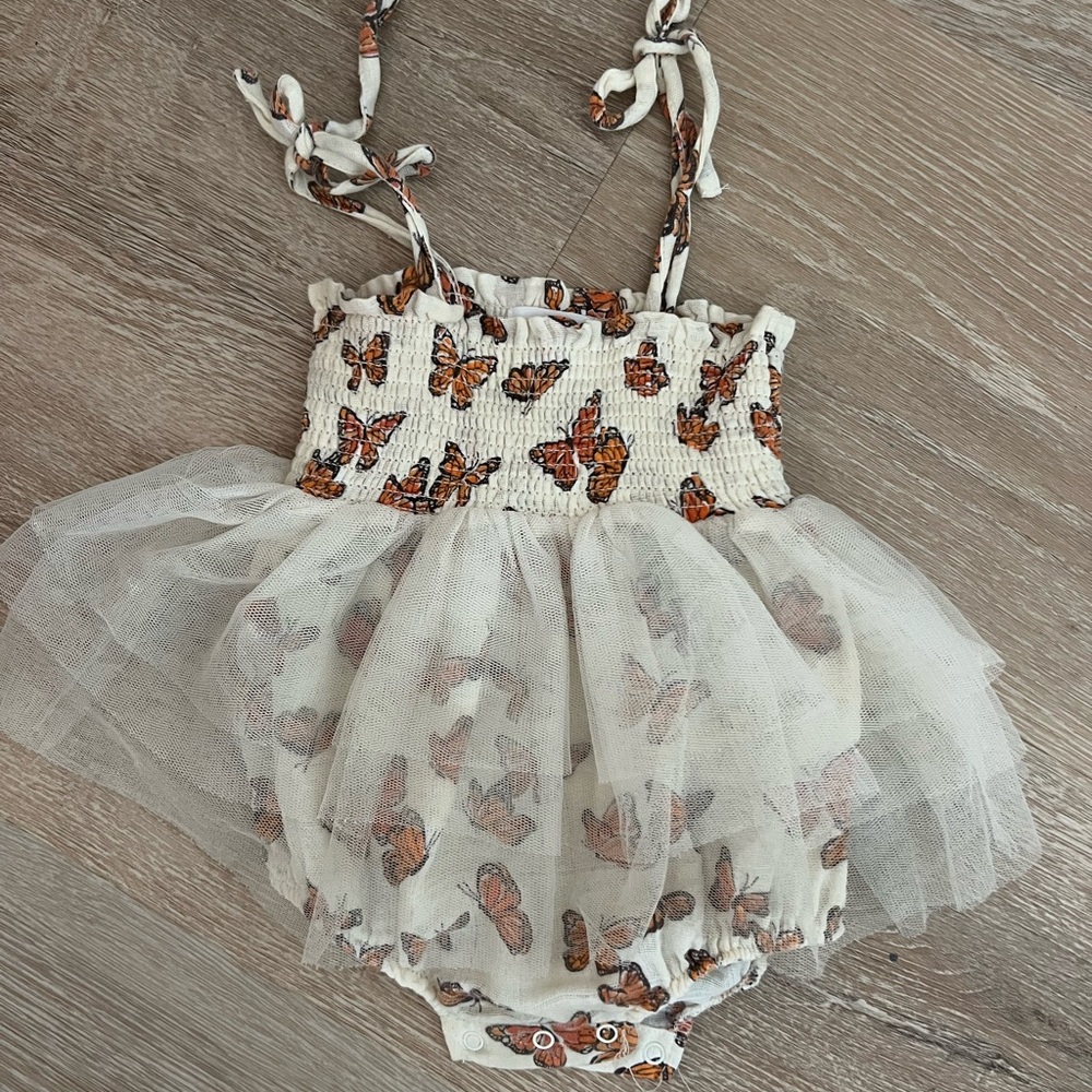 Butterfly Print Baby Dress